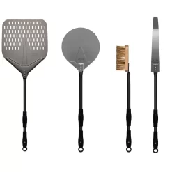 Alfa AC-4PSET24 24-Inch Medium Pizza Peel, Turner, Brush, And Rake