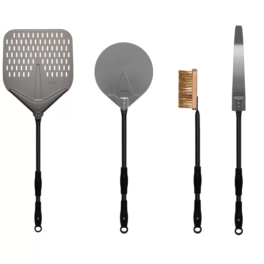 Alfa AC-4PSET24 24-Inch Medium Pizza Peel, Turner, Brush, And Rake 1 Alfa AC-4PSET24 24-Inch Medium Pizza Peel, Turner, Brush, And Rake