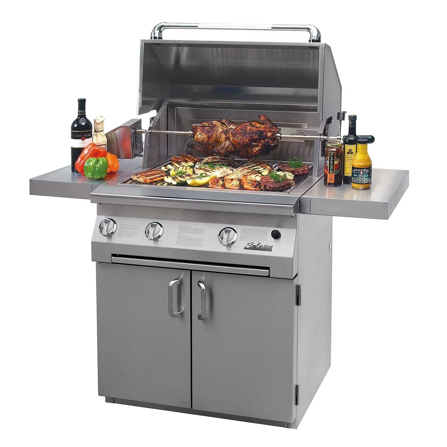 Solaire AGBQ-42 42-Inch Deluxe Freestanding Grill On 2-Door Cart With Rotisserie 4 Solaire AGBQ-42 42-Inch Deluxe Freestanding Grill On 2-Door Cart With Rotisserie - Image 4
