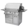 Solaire AGBQ-30 30-Inch Deluxe Freestanding Grill On 3-Drawer Cart With Rotisserie