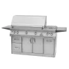 Solaire AGBQ-56 56-Inch Freestanding Grill On 2-Door/3-Drawer Cart With Rotisserie And Dual Side Burner