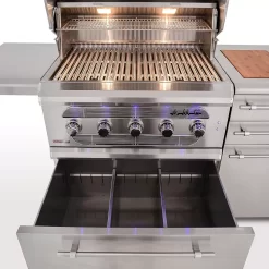 American Made Grills CART-AMG36 Freestanding Cart For 36-Inch Encore & Muscle Grills -Barbecue Shop amg cart drawer b 01 20