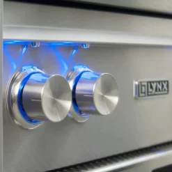 Lynx L30AG Asado Built-In Gas Grill, 30-Inch -Barbecue Shop backlit knobs 1