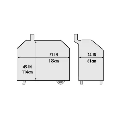 Broil King 67069 Premium Polyester Cover For Smoke XL Pro Pellet Grill 9 Broil King 67069 Premium Polyester Cover For Smoke XL Pro Pellet Grill -Barbecue Shop bk 67069 dimensions a 06 20