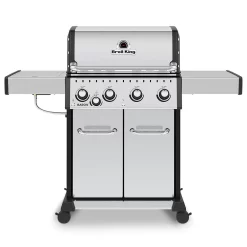 Broil King BR-S440 Baron S440 Pro Stainless Steel Infrared 4-Burner Gas Grill With Side Burner, 57-Inches