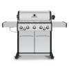 Broil King BR-S590 Baron S590 Pro Stainless Steel Infrared 5-Burner Gas Grill With Rotisserie And Side Burner, 63-Inches