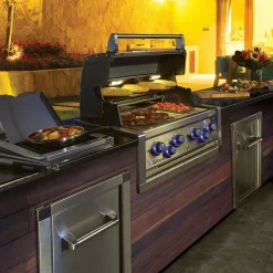 Broil King IMP-490BI Imperial 490 4-Burner Built-In Grill With Side Burner, 26-Inches -Barbecue Shop bk builtin imperial490 ls b 06 20