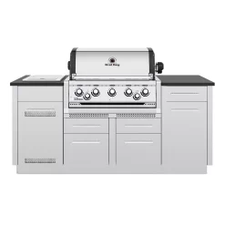 Broil King IMP-S590i Imperial S590i Stainless Steel 5-Burner Gas Grill Island, 79-Inches