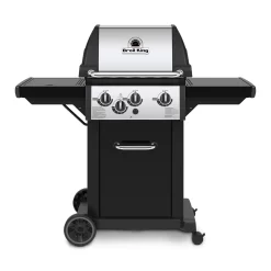 Broil King MON-340 Monarch 340 3-Burner Grill On 2-Wheel Cart With Side Burner, 22-Inches