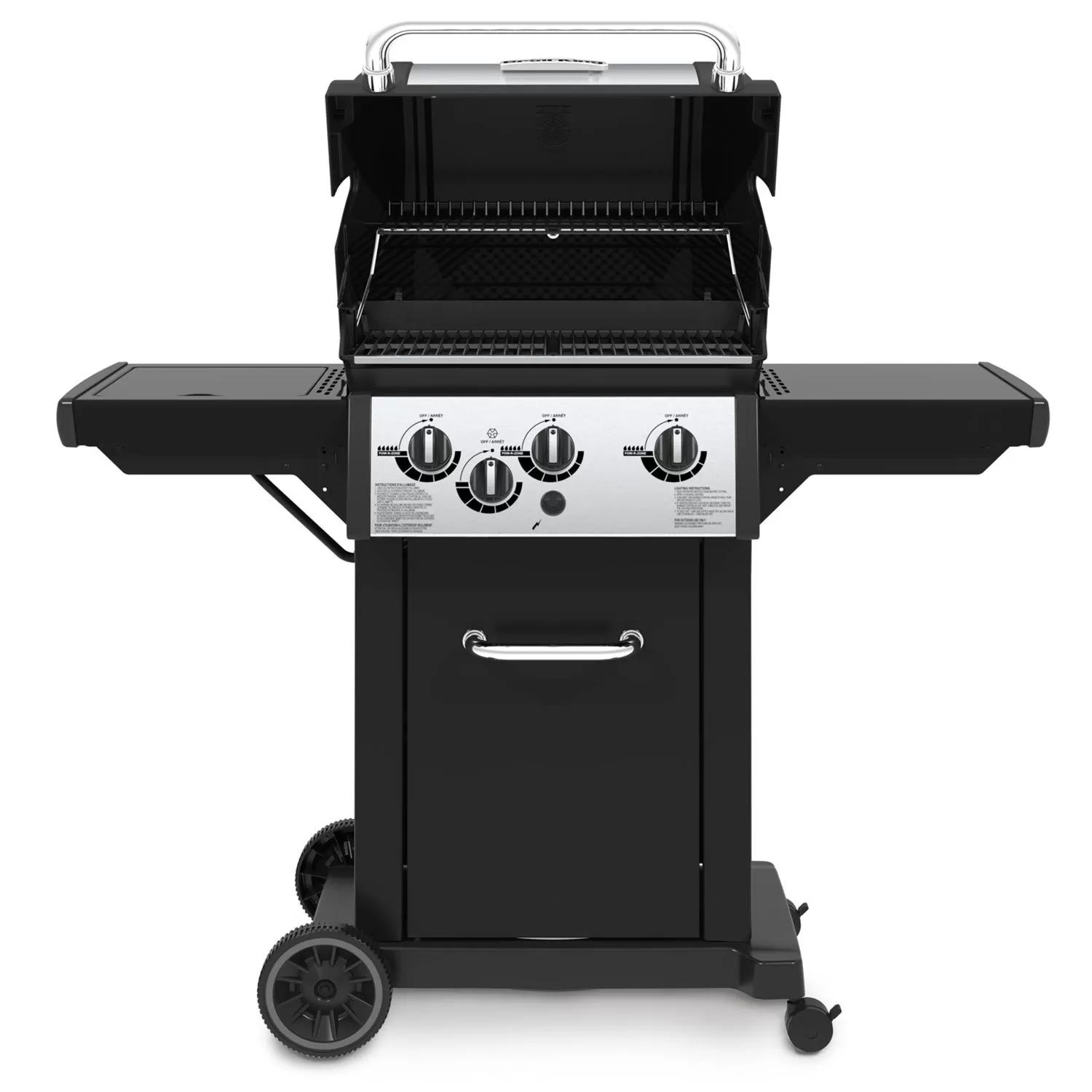 Broil King MON-340 Monarch 340 3-Burner Grill On 2-Wheel Cart With Side Burner, 22-Inches 2 Broil King MON-340 Monarch 340 3-Burner Grill On 2-Wheel Cart With Side Burner, 22-Inches - Image 2