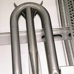 American Outdoor Grill 24 Inch Gas Grill On Pedestal -Barbecue Shop burner closeup 03 20 6