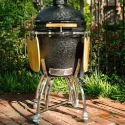 Coyote Asado Stand With Side Shelves (C1CHCS-CT) -Barbecue Shop c1chcs ct c 07 21