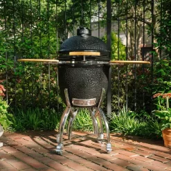 Coyote Asado Stand With Side Shelves (C1CHCS-CT) -Barbecue Shop c1chcs ct d 07 21