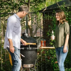 Coyote Asado Stand With Side Shelves (C1CHCS-CT) -Barbecue Shop c1chcs ct f 07 21