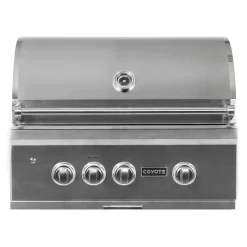 Coyote S-Series Stainless Steel Built-In Gas Grill With Infrared Sear Burner & Rotisserie, 30-Inch (C2SL30)