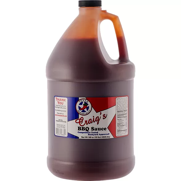 Texas Pepper Jelly Craig's BBQ Sauce 1 Gallon 1 Texas Pepper Jelly Craig's BBQ Sauce 1 Gallon