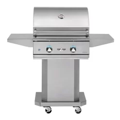 Delta Heat DHBQ26G-D Freestanding Gas Grill With Pedestal, 26-Inches