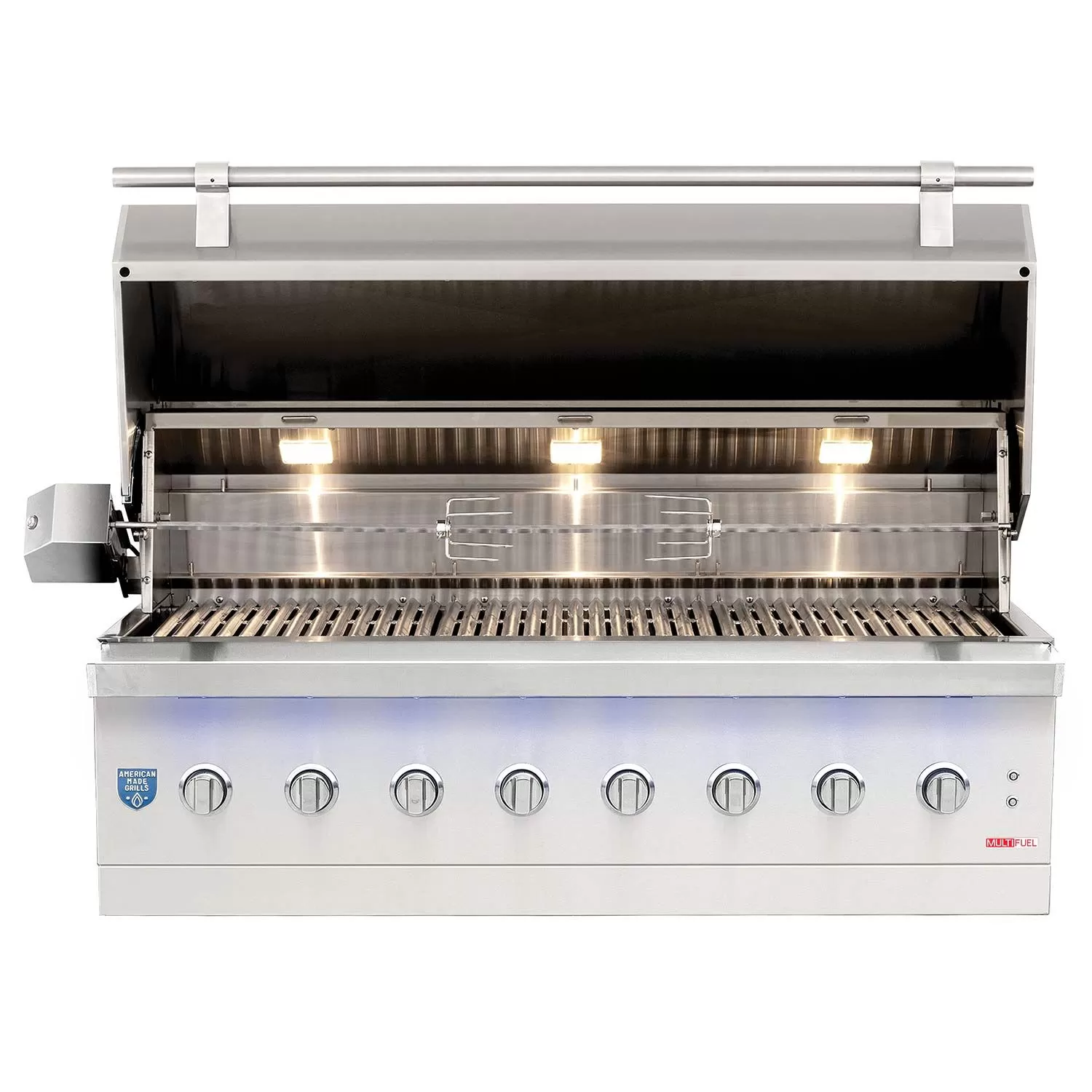 American Made Grills AMG-ENC54 Encore 54-Inch Built-In Dual Fuel Wood And Gas Grill With Infrared Searing Burner And Rotisserie Kit 2 American Made Grills AMG-ENC54 Encore 54-Inch Built-In Dual Fuel Wood And Gas Grill With Infrared Searing Burner And Rotisserie Kit - Image 2