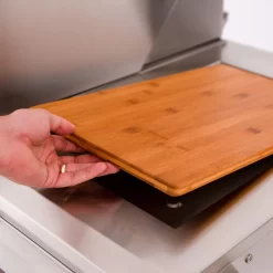 American Made Grills AMG-ENC36-CART Encore 36-Inch Dual Fuel Wood And Gas Grill With Infrared Searing Burner And Rotisserie Kit On Cart -Barbecue Shop encfs36 c 04 21