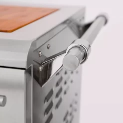 American Made Grills AMG-ENC36-CART Encore 36-Inch Dual Fuel Wood And Gas Grill With Infrared Searing Burner And Rotisserie Kit On Cart -Barbecue Shop encfs36 d 04 21