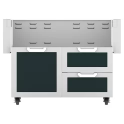 Hestan GCR42 Double Drawer And Door Cart, 42-Inches -Barbecue Shop gcr42 bk