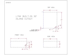 Lynx L30AG Asado Built-In Gas Grill, 30-Inch -Barbecue Shop l30ag specs b