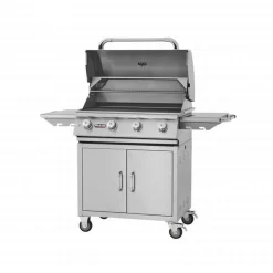 Bull BG-8700x Lonestar Select 30-Inch Grill On Cart -Barbecue Shop lonestar cart angle open