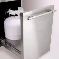 American Made Grills AMG-MUS36-CART Muscle 36-Inch Dual Fuel Wood And Gas Grill With Infrared Searing Burner And Rotisserie Kit On Cart -Barbecue Shop musfs36 f 4 21