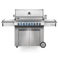 Napoleon PRO665RSIBSS-3 Prestige PRO 665 Gas Grill On Cart With Rotisserie And Side Burner, 36-Inches