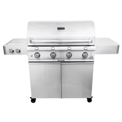 Saber R67SC0017 4-Burner Deluxe Freestanding Infrared Grill With Side Burner, 40-Inches
