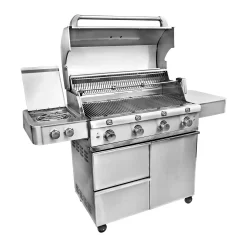 Saber R67SC0917 4-Burner Elite Freestanding Infrared Grill With Rotisserie & Side Burner, 40-Inches -Barbecue Shop r67sc0917 d 02 20