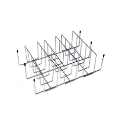 Modern Home Products RR2 Nickel Plated Steel Rib And Potato Rack, 12x8-Inch