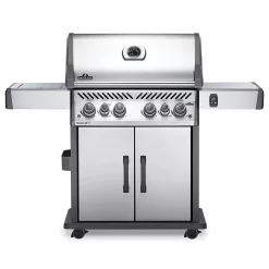 Napoleon RSE525RSIBSS Rogue SE 525 Gas Grill On Cart With Infrared Side And Rear Burners, 28.75-Inches