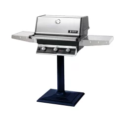 Modern Home Products T3G4DD Tri-Burn Gas Grill With SearMagic Grids On Patio Base, 27-Inch