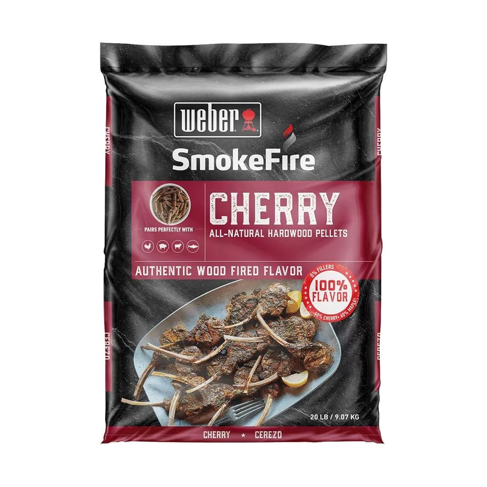 Weber All-Natural Hardwood Pellets, Cherry, 20lb (WEB-190005) 1 Weber All-Natural Hardwood Pellets, Cherry, 20lb (WEB-190005)