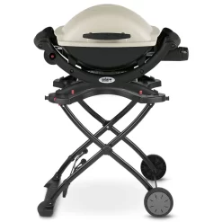Weber Q1000 Portable Propane Gas Grill On Scissor Cart (WEB-50060001-WEB-6557)