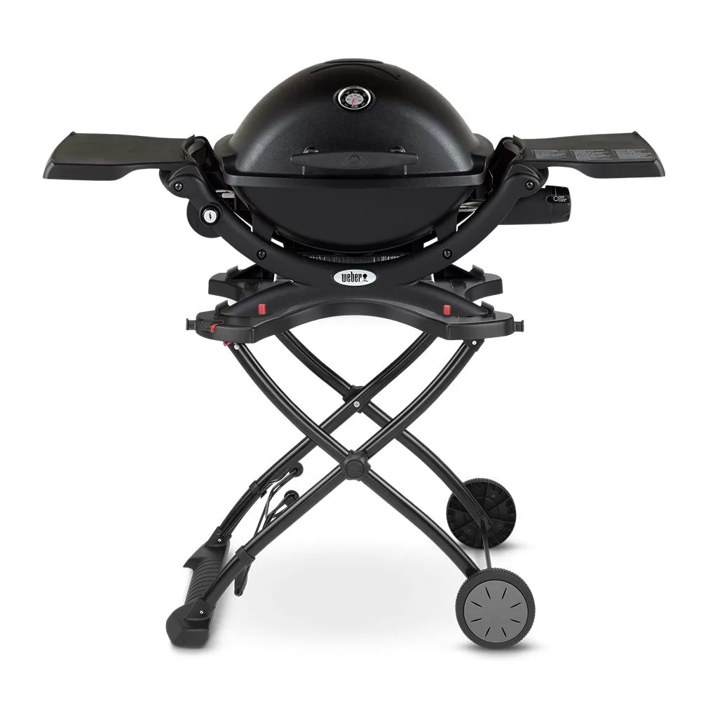 Weber Q1200 Portable Propane Gas Grill With Side Tables On Scissor Cart (WEB-Q1200-PCART) 1 Weber Q1200 Portable Propane Gas Grill With Side Tables On Scissor Cart (WEB-Q1200-PCART)