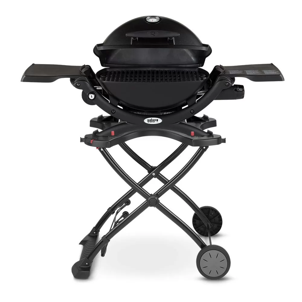 Weber Q1200 Portable Propane Gas Grill With Side Tables On Scissor Cart (WEB-Q1200-PCART) 2 Weber Q1200 Portable Propane Gas Grill With Side Tables On Scissor Cart (WEB-Q1200-PCART) - Image 2