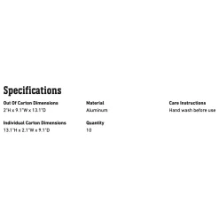 Weber Aluminum Drip Pans, 10pk, 9.1x13.1-Inch (WEB-6416) -Barbecue Shop web 6416 spec a 05 22