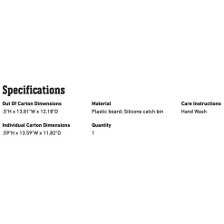 Weber Cutting Board With Catch Bin (WEB-7032) -Barbecue Shop web 7032 spec a 05 22