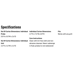 Weber IGrill 2 App-Connected Thermometer (WEB-7203) 5 Weber IGrill 2 App-Connected Thermometer (WEB-7203) -Barbecue Shop web 7203 spec a 05 22